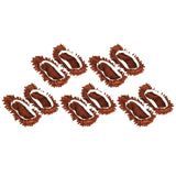 10Pcs Chenille Mop Slippers Multifunction Floor Cleaning Shoes Dust Cleaner AccessoryBrown In Australia - Darrahopens
