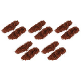 10Pcs Chenille Mop Slippers Multifunction Floor Cleaning Shoes Dust Cleaner AccessoryBrown
