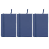 3Pcs PU A6 Business Notepad Hardcover Strap Notebook Diary Stationery Office School SuppliesBlue In Australia - Darrahopens