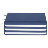 3Pcs PU A6 Business Notepad Hardcover Strap Notebook Diary Stationery Office School SuppliesBlue In Australia - Darrahopens