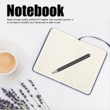 3Pcs PU A6 Business Notepad Hardcover Strap Notebook Diary Stationery Office School SuppliesBlue