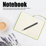 3Pcs PU A6 Business Notepad Hardcover Strap Notebook Diary Stationery Office School SuppliesGreen