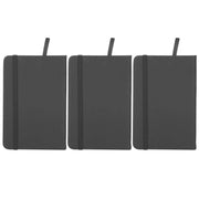 3Pcs PU A6 Business Notepad Hardcover Strap Notebook Diary Stationery Office School SuppliesBlack In Australia - Darrahopens
