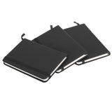 3Pcs PU A6 Business Notepad Hardcover Strap Notebook Diary Stationery Office School SuppliesBlack
