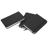 3Pcs PU A6 Business Notepad Hardcover Strap Notebook Diary Stationery Office School SuppliesBlack