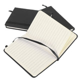 3Pcs PU A6 Business Notepad Hardcover Strap Notebook Diary Stationery Office School SuppliesBlack