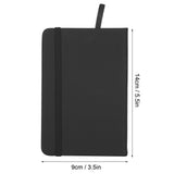 3Pcs PU A6 Business Notepad Hardcover Strap Notebook Diary Stationery Office School SuppliesBlack