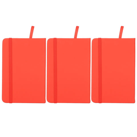 3Pcs PU A6 Business Notepad Hardcover Strap Notebook Diary Stationery Office School SuppliesRed In Australia - Darrahopens