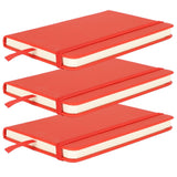 3Pcs PU A6 Business Notepad Hardcover Strap Notebook Diary Stationery Office School SuppliesRed In Australia - Darrahopens
