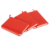 3Pcs PU A6 Business Notepad Hardcover Strap Notebook Diary Stationery Office School SuppliesRed