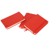 3Pcs PU A6 Business Notepad Hardcover Strap Notebook Diary Stationery Office School SuppliesRed