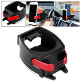Air Vent Cup Holder Organizer Universal Drink Bottle Rack Stand Car Vehicle AccessoryRed