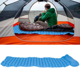 Inflatable Sleeping Pad Mat Portable Air Bed for Outdoor Camping Hiking Travel BeachPeacock Blue