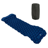 Camping Sleeping Pad Mat Foot Press Inflatable Cushion Mattress for Tent Hiking TravelPurplish Blue In Australia - Darrahopens