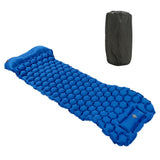 Camping Sleeping Pad Mat Foot Press Inflatable Cushion Mattress for Tent Hiking TravelRoyalblue In Australia - Darrahopens