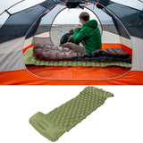 Camping Sleeping Pad Mat Foot Press Inflatable Cushion Mattress for Tent Hiking TravelMilitary Green