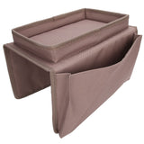 4 Pockets Sofa Armrest TV Remote Control Organizer Armchair Couch Bag with Cup Holder TrayCoffee In Australia - Darrahopens