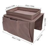 4 Pockets Sofa Armrest TV Remote Control Organizer Armchair Couch Bag with Cup Holder TrayCoffee