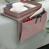 4 Pockets Sofa Armrest TV Remote Control Organizer Armchair Couch Bag with Cup Holder TrayCoffee