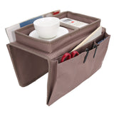 4 Pockets Sofa Armrest TV Remote Control Organizer Armchair Couch Bag with Cup Holder TrayCoffee