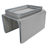 4 Pockets Sofa Armrest TV Remote Control Organizer Armchair Couch Bag with Cup Holder TrayGray In Australia - Darrahopens