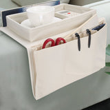4 Pockets Sofa Armrest TV Remote Control Organizer Armchair Couch Bag with Cup Holder TrayBeige