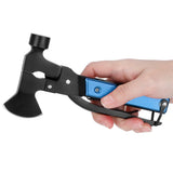 15In1 Axe Hammer MultiFunctional Camping Survival Screwdrivers Pliers Bottle Opener(Blue ) In Australia - Darrahopens