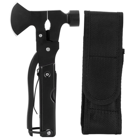 15In1 Axe Hammer MultiFunctional Camping Survival Screwdrivers Pliers Bottle Opener(Black ) In Australia - Darrahopens