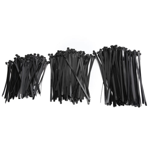 300PCS Cable Ties Multi Size Long Zip Ties for Home Office Garden Fastener SuppliesBlack In Australia - Darrahopens