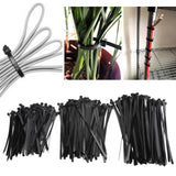 300PCS Cable Ties Multi Size Long Zip Ties for Home Office Garden Fastener SuppliesBlack In Australia - Darrahopens