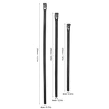 300PCS Cable Ties Multi Size Long Zip Ties for Home Office Garden Fastener SuppliesBlack