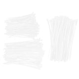 300PCS Cable Ties Multi Size Long Zip Ties for Home Office Garden Fastener SuppliesWhite