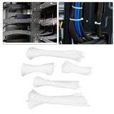 5Packs Cable Ties Zip Wraps Set Disposable Nylon Wire Cord Strap Fastener Fastening OrganizerWhite