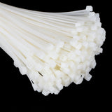5Packs Cable Ties Zip Wraps Set Disposable Nylon Wire Cord Strap Fastener Fastening OrganizerWhite