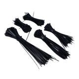 5Packs Cable Ties Zip Wraps Set Disposable Nylon Wire Cord Strap Fastener Fastening OrganizerBlack