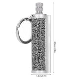 Cigarette Lighter Matchstick Kerosene Lighter Waterproof Lighter Outdoor Vintage Key ChainGray