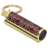 Cigarette Lighter Matchstick Kerosene Lighter Waterproof Lighter Outdoor Vintage Key ChainGolden Brown