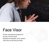 Anti-Fog Transparent Face Shield Full Face Covering Protective Visor for Office School Restaurants