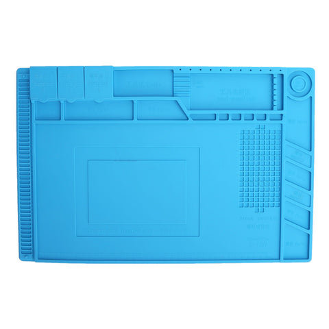 Repair Mat Magnetic Slot Silicone Heat Resistant Solder Station Parts Adsorption Pad Light Blue In Australia - Darrahopens
