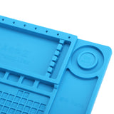 Repair Mat Magnetic Slot Silicone Heat Resistant Solder Station Parts Adsorption Pad Light Blue