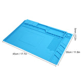 Repair Mat Magnetic Slot Silicone Heat Resistant Solder Station Parts Adsorption Pad Light Blue