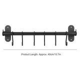 40cm 6 Hooks Pot Lid Hanger Punch WallMounted Storage Holder Kitchen Utensil Rack Organizer