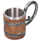 Resin Drinking Mug Oak Barrel Personalized Viking Vintage Stainless Steel HandMade Cup In Australia - Darrahopens