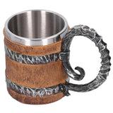 Resin Drinking Mug Oak Barrel Personalized Viking Vintage Stainless Steel HandMade Cup In Australia - Darrahopens