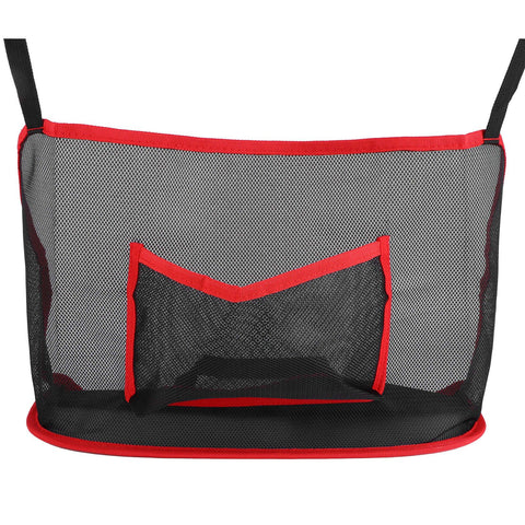 Handbag Holder Organizer Polyester Fiber Car Interior Seat Back Storage Net Bag AccessoryWith Pocket Red In Australia - Darrahopens