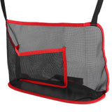 Handbag Holder Organizer Polyester Fiber Car Interior Seat Back Storage Net Bag AccessoryWith Pocket Red In Australia - Darrahopens