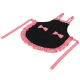 Bowknot Apron Multifunctional Cooking Oil‑Proof Waterproof Antifouling Apron for KitchenBlack + Pink In Australia - Darrahopens