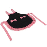 Bowknot Apron Multifunctional Cooking Oil‑Proof Waterproof Antifouling Apron for KitchenBlack + Pink In Australia - Darrahopens