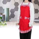 Bowknot Apron Multifunctional Cooking Oil‑Proof Waterproof Antifouling Apron for KitchenRed