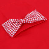 Bowknot Apron Multifunctional Cooking Oil‑Proof Waterproof Antifouling Apron for KitchenRed